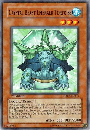 Image of Crystal Beast Emerald Tortoise (FOTB-EN003) - Force of the Breaker 1st Edition