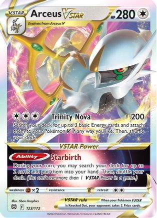 Image of Arceus VSTAR 123/172  - Holofoil SWSH09 Brilliant Stars - Ultra Rare