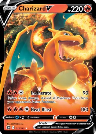 Image of Charizard V 017/172  - Holofoil SWSH09 Brilliant Stars - Ultra Rare