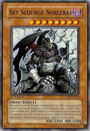 Image of Sky Scourge Norleras (FOTB-EN022) - Force of the Breaker 1st Edition