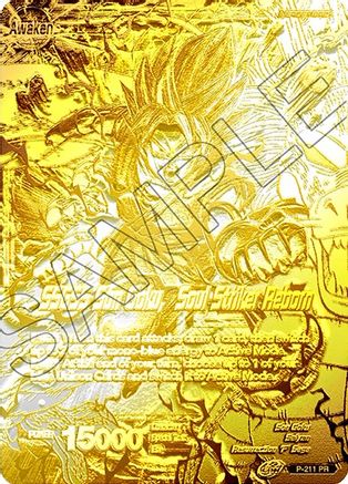 Image of Super Saiyan God Son Goku // SSGSS Son Goku, Soul Striker Reborn (2021 World Championship) (Metal Gold Foil) (P-211) - Tournament Promotion Cards Foil