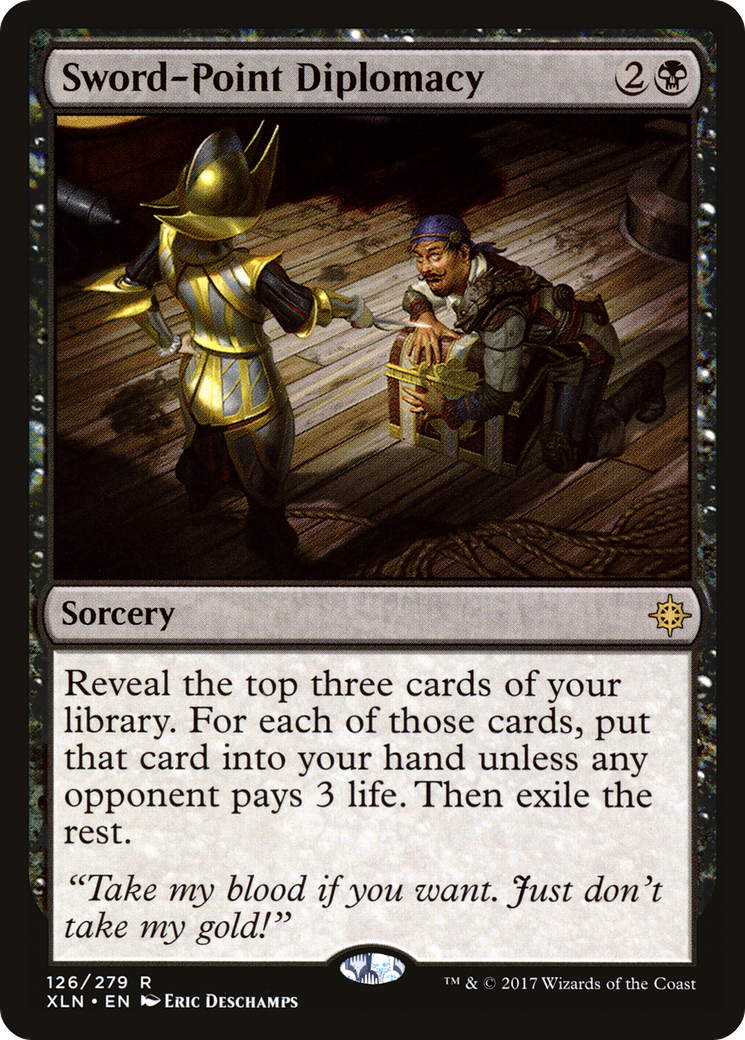 Image of Sword-Point Diplomacy (XLN-126) - Ixalan Foil