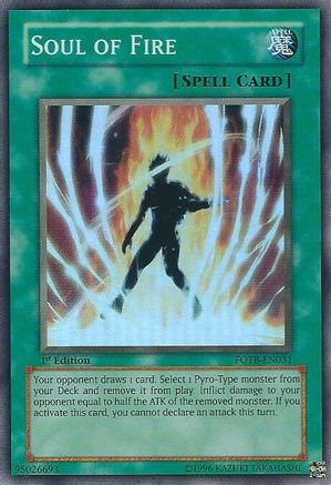 Image of Soul of Fire (FOTB-EN031) - Force of the Breaker 1st Edition