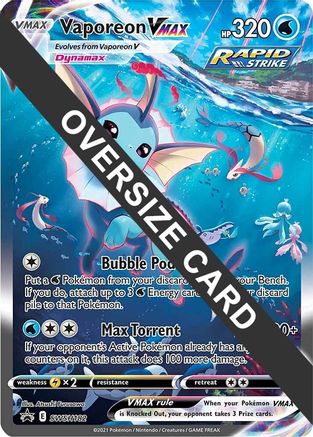 Image of Vaporeon VMAX SWSH182  - Holofoil Jumbo Cards - Promo