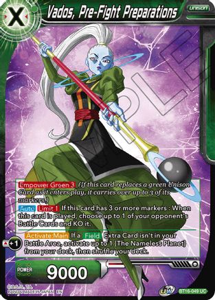Image of Vados, Pre-Fight Preparations (BT16-049) - Realm of the Gods Foil