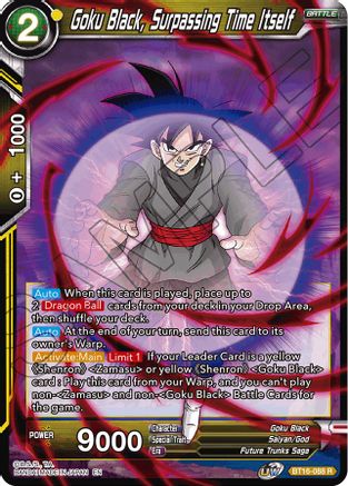 Image of Goku Black, Surpassing Time itself (BT16-088) - Realm of the Gods
