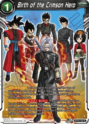 Image of Birth of the Crimson Hero (BT16-122) - Realm of the Gods