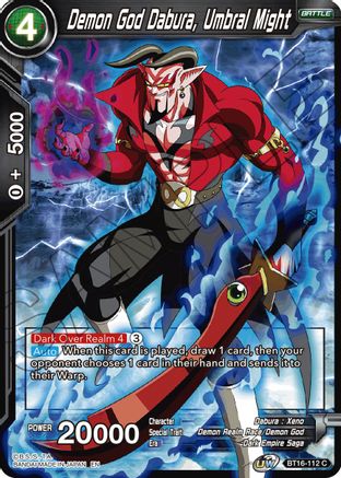 Image of Demon God Dabura, Umbral Might (BT16-112) - Realm of the Gods Foil