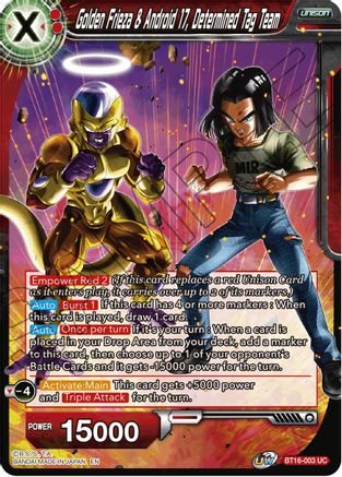 Image of Golden Frieza & Android 17, Determined Tag Team (BT16-003) - Realm of the Gods