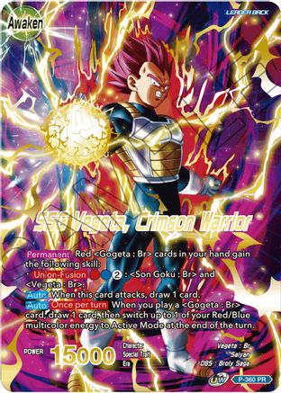 Image of Vegeta // SSG Vegeta, Crimson Warrior (Gold Stamped) (P-360 PR) - Promotion Cards Foil