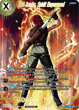 Image of SSG Trunks, Spirit Empowered (Gold Stamped) (P-361 PR) - Promotion Cards Foil