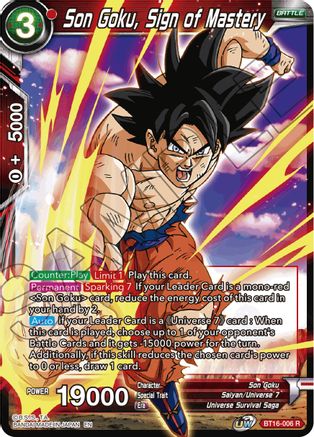 Image of Son Goku, Sign of Mastery (BT16-006) - Realm of the Gods