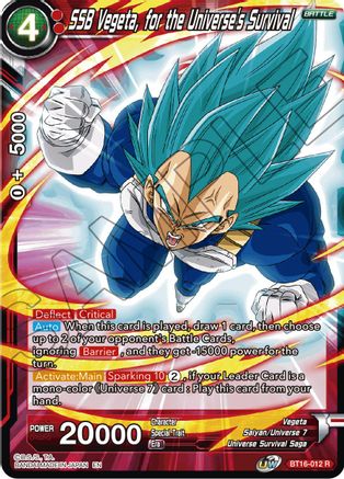 Image of SSB Vegeta, for the Universe's Survival (BT16-012) - Realm of the Gods
