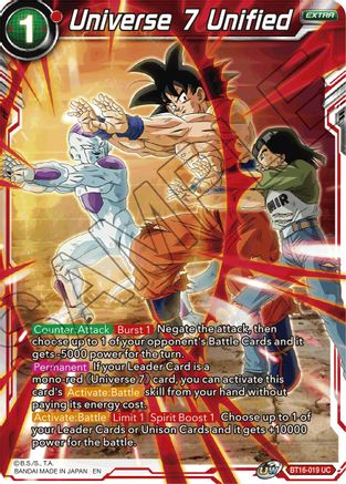 Image of Universe 7 Unified (BT16-019) - Realm of the Gods
