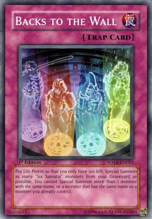 Image of Backs to the Wall (FOTB-EN052) - Force of the Breaker Unlimited