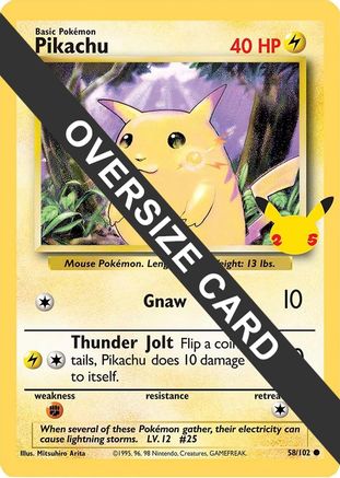Image of Pikachu 058/102  Jumbo Cards - Promo