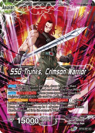 Image of Trunks // SSG Trunks, Crimson Warrior (BT16-097) - Realm of the Gods