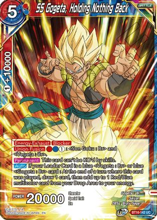 Image of SS Gogeta, Holding Nothing Back (BT16-142) - Realm of the Gods