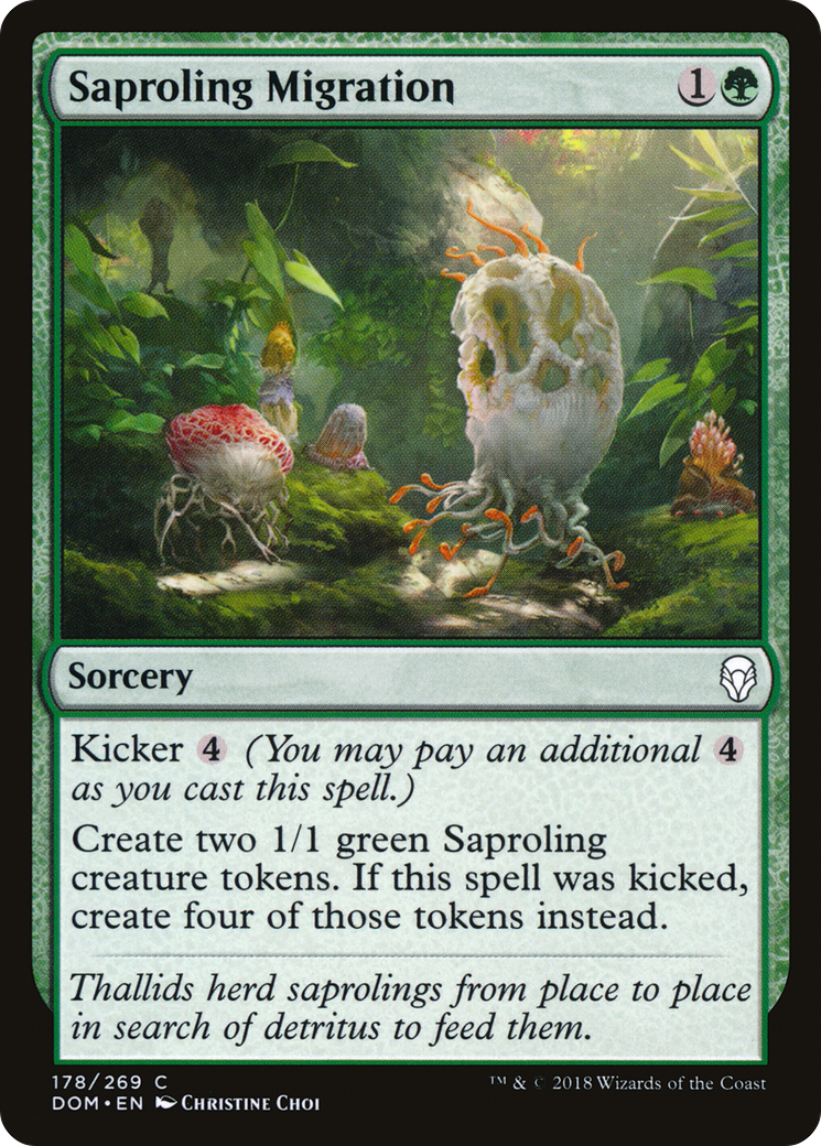 Image of Saproling Migration (DOM-178) - Dominaria Foil