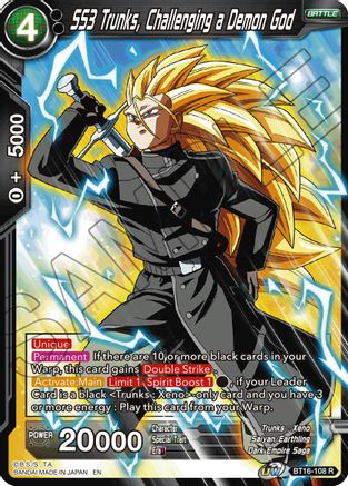 Image of SS3 Trunks, Challenging a Demon God (BT16-108) - Realm of the Gods