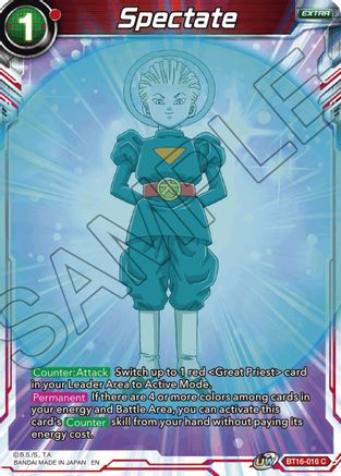 Image of Spectate (BT16-016) - Realm of the Gods