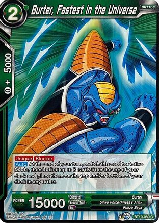 Image of Burter, Fastest in the Universe (BT10-080) - Rise of the Unison Warrior 2nd Edition