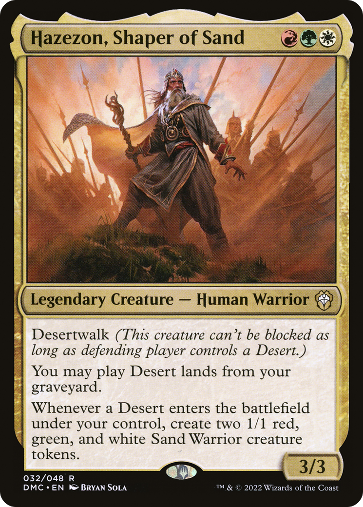 Image of Hazezon, Shaper of Sand (DMC-032) - Dominaria United Commander Foil