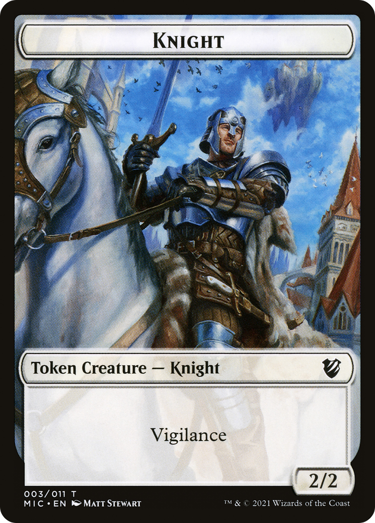 Image of Knight (TMIC-003) - Midnight Hunt Commander Tokens