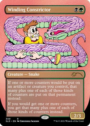 Image of Winding Constrictor (Foil Etched) (SLD-309) - Secret Lair Drop Series Foil