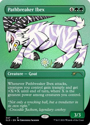 Image of Pathbreaker Ibex (Foil Etched) (SLD-307) - Secret Lair Drop Series Foil