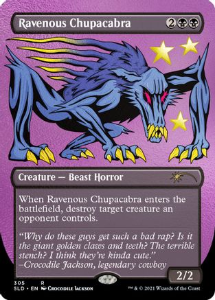 Image of Ravenous Chupacabra (305) (Foil Etched) (SLD-305) - Secret Lair Drop Series Foil