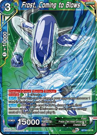 Image of Frost, Coming to Blows (BT16-137) - Realm of the Gods Foil
