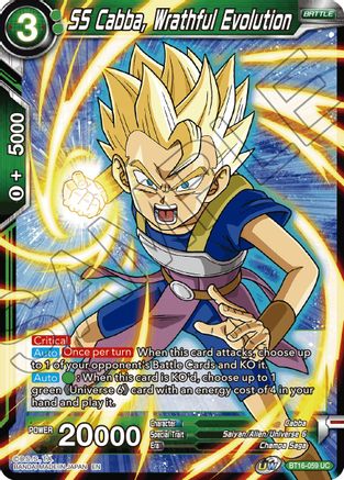 Image of SS Cabba, Wrathful Evolution (BT16-059) - Realm of the Gods