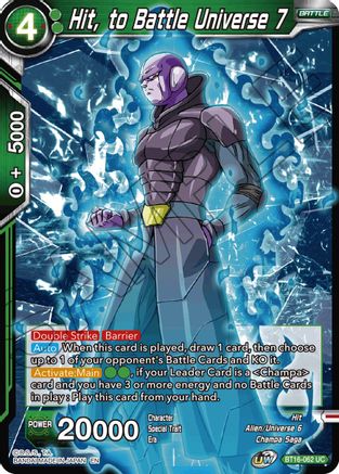 Image of Hit, to Battle Universe 7 (BT16-062) - Realm of the Gods Foil