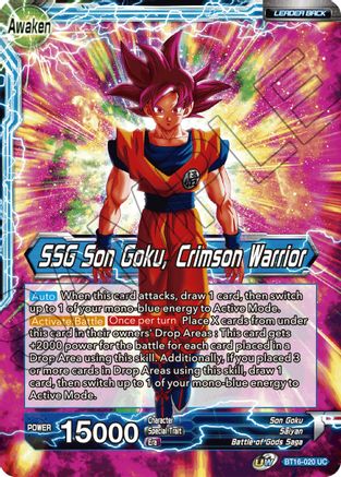 Image of Son Goku // SSG Son Goku, Crimson Warrior (BT16-020) - Realm of the Gods