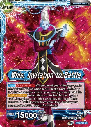 Image of Whis // Whis, Invitation to Battle (BT16-021) - Realm of the Gods
