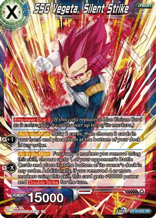 Image of SSG Vegeta, Silent Strike (BT16-022) - Realm of the Gods Foil