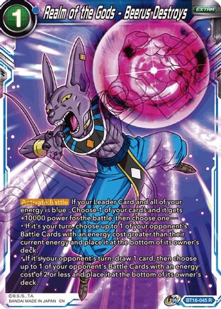 Image of Realm of the Gods - Beerus Destroys (BT16-045) - Realm of the Gods Foil