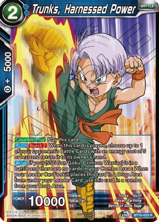 Image of Trunks, Harnessed Power (BT16-033) - Realm of the Gods