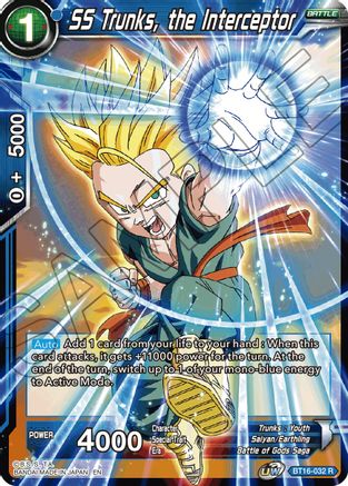 Image of SS Trunks, the Interceptor (BT16-032) - Realm of the Gods