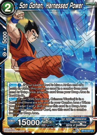 Image of Son Gohan, Harnessed Power (BT16-027) - Realm of the Gods