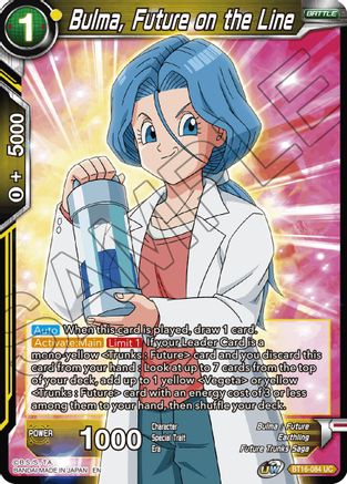 Image of Bulma, Future on the Line (BT16-084) - Realm of the Gods