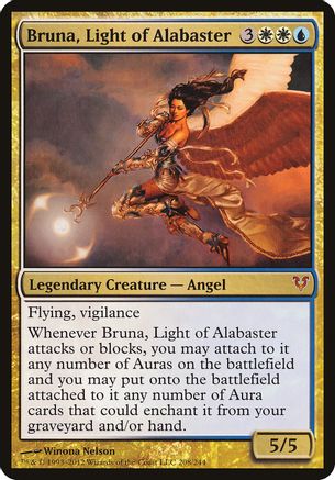 Image of Bruna, Light of Alabaster (Open the Helvault) (OVER-208) - Oversize Cards Foil