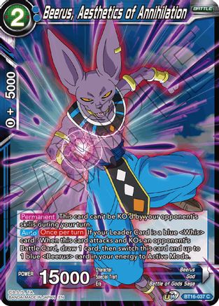 Image of Beerus, Aesthetic of Annihilation (BT16-037) - Realm of the Gods