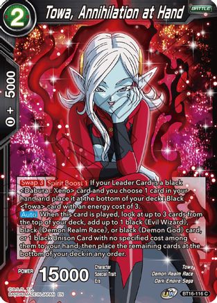 Image of Towa, Annihilation at Hand (BT16-116) - Realm of the Gods