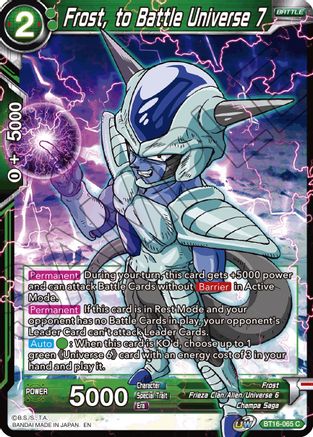 Image of Frost, to Battle Universe 7 (BT16-065) - Realm of the Gods