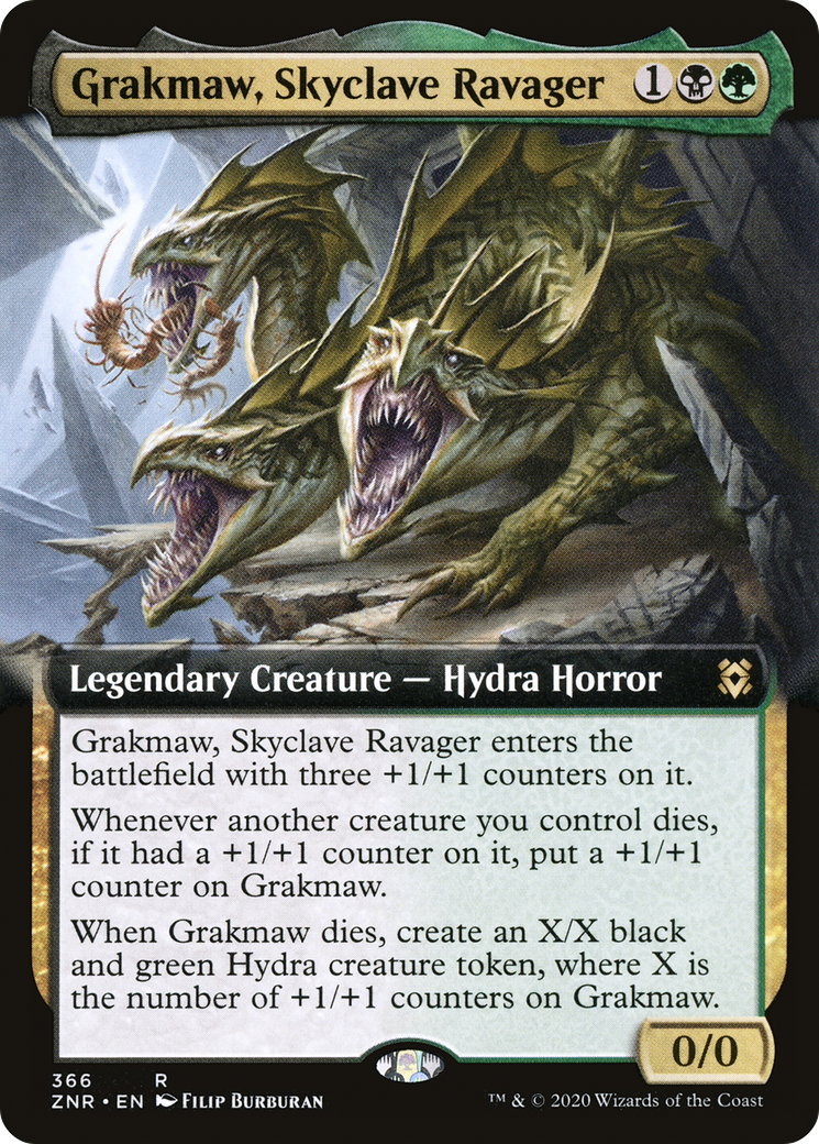 Image of Grakmaw, Skyclave Ravager (Extended Art) (ZNR-366) - Zendikar Rising: (Extended Art)