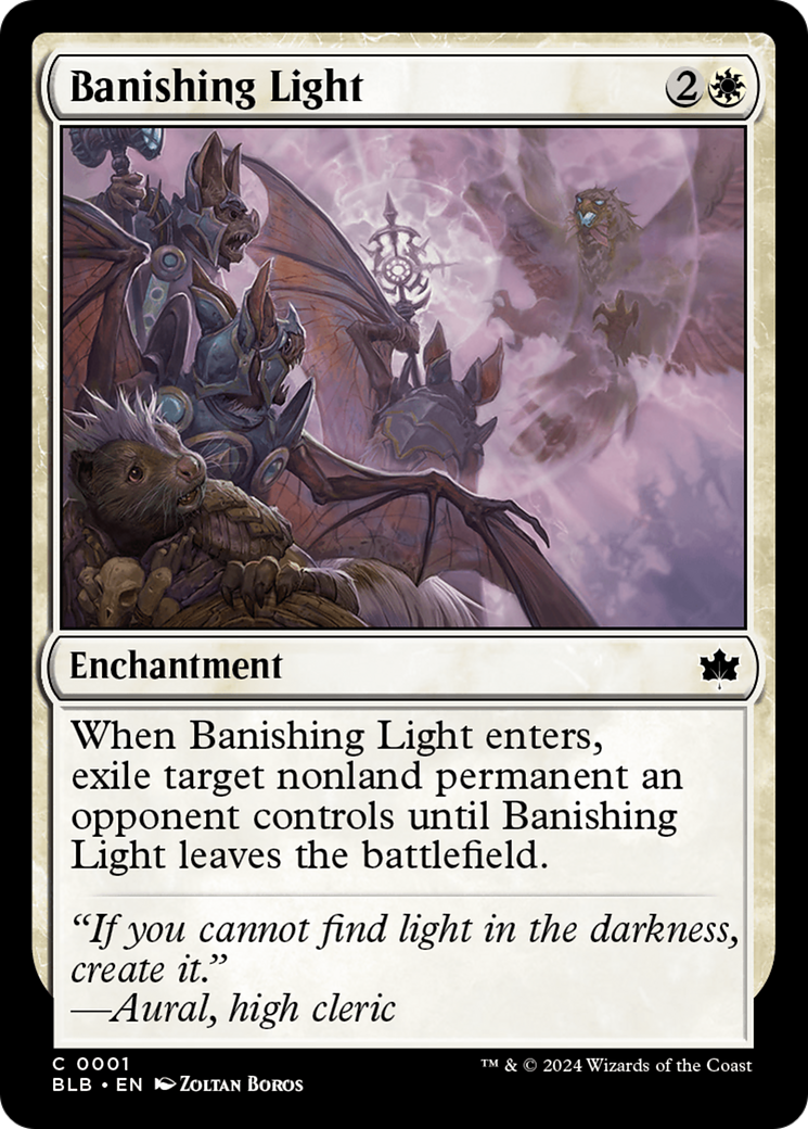 Image of Banishing Light (BLB-001) - Bloomburrow Foil