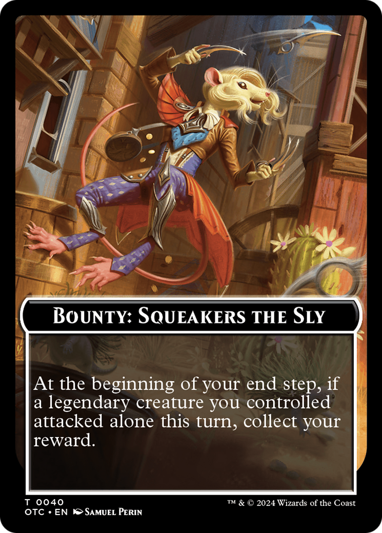 Image of Bounty: Squeakers the Sly // Wanted! (TOTC-040) - Outlaws of Thunder Junction Commander Tokens