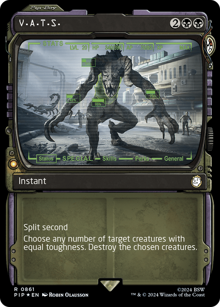 Image of V.A.T.S. (Showcase) (Surge Foil) (PIP-861) - Fallout: (Showcase) Foil